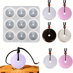 Silicone Pendant Molds for Jewelry Keychain Epoxy Resin Necklace Stone Molds