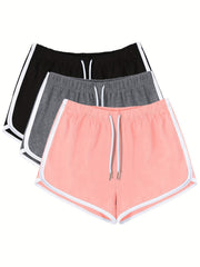 3pcs Women's High Waist Athletic Running Shorts Soft And Comfortable