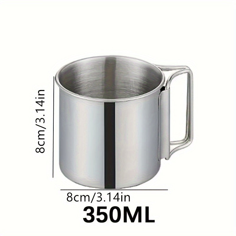 Stainless Steel Camping Mug 250-500ml Portable Travel Water Cup