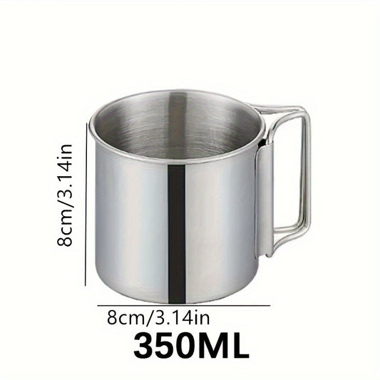 Stainless Steel Camping Mug 250-500ml Portable Travel Water Cup