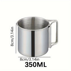 Stainless Steel Camping Mug 250-500ml Portable Travel Water Cup