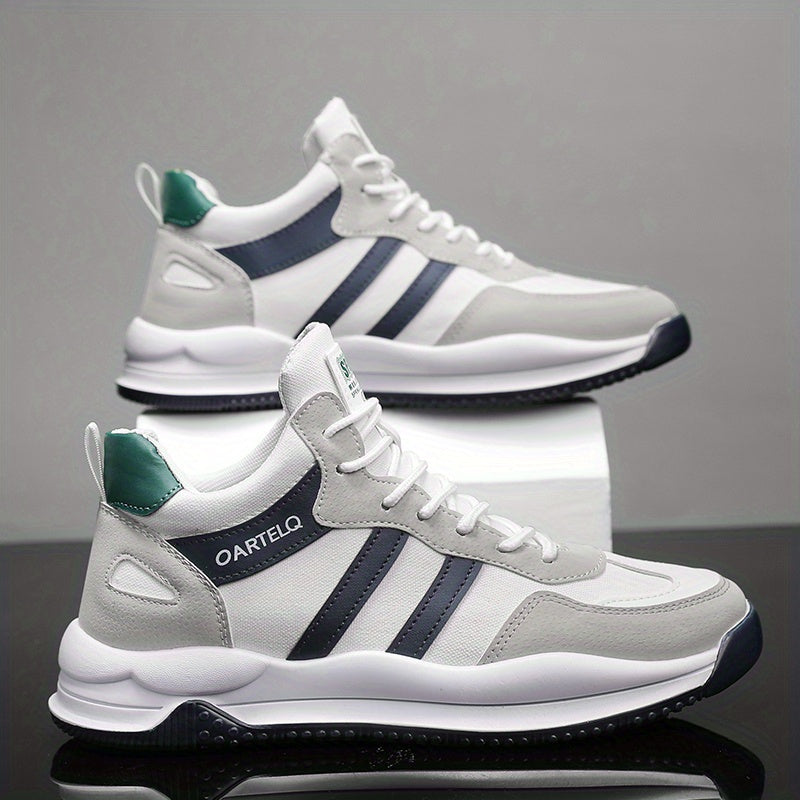 Men's Striped Lace up Running Shoes Outdoor Sneakers