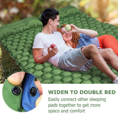 Inflatable Camping Mat & Pillow Set for Comfortable Outdoor Sleep