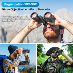 High-Powered 30x50 Binoculars for Bird Watching, Travel, Sightseeing & Concerts