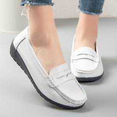 Solid Women Slip On Shoes Comfortable Walking Flat Loafers Casual Shoes
