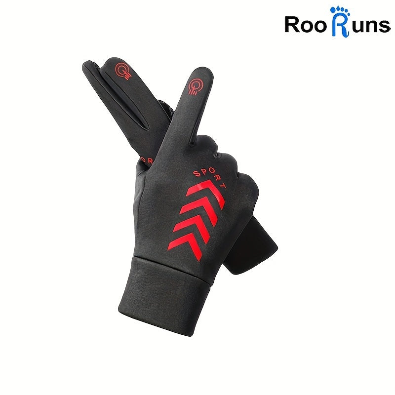 Waterproof Fleece-lined Winter Cycling Gloves Touch Screen Outdoor Men's