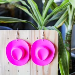 Creative Disco Cowboy Hat Earrings Party Accessories