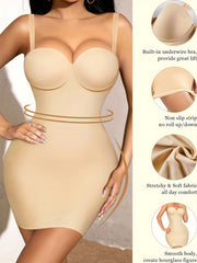 Bodycon Dress with Tummy Control Shapewear for Women