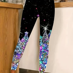 Casual Leggings Women's Plus Graphic Print Skinny Leggings