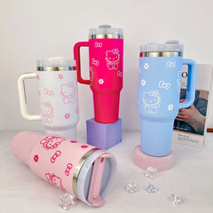 HelloKitty 40oz Stainless Steel Insulated Water Cup Coffee Mug