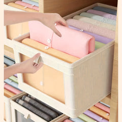 Legging Storage Box Large Capacity Fabric Basket Household Wardrobe Organizer
