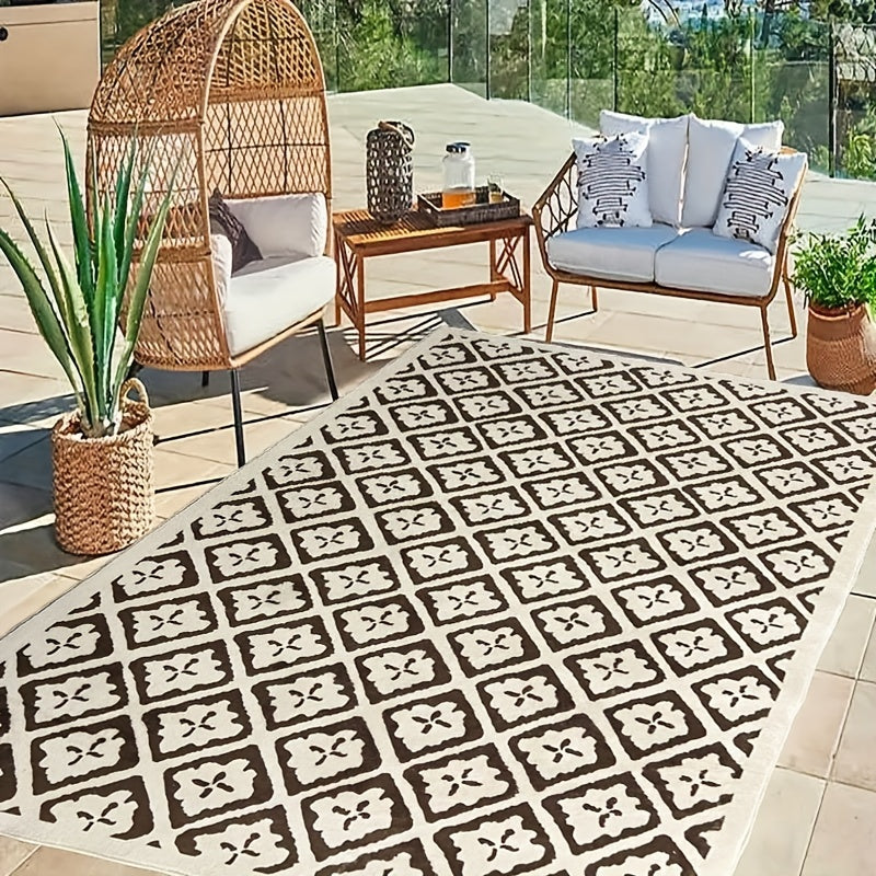 Soft Geometric Area Rug Non Slip Washable - Living Room Rug
