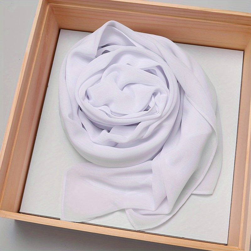 Chiffon Hijab Scarf with Magnet Buckle Ramadan Turban