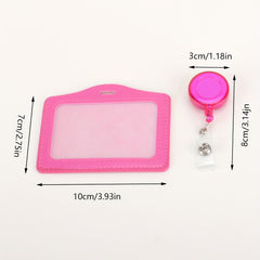 Card Sleeve w/ Easy Pull Buckle Lanyard for Work Card Access