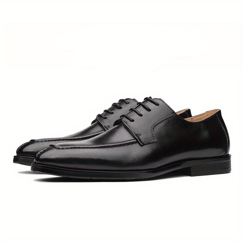 Men's Square Toe Lace up Oxford Shoes Smart Casual Dress Shoes