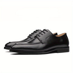 Men's Square Toe Lace up Oxford Shoes Smart Casual Dress Shoes