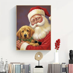 Santa Claus Canvas Painting Poster Print for Home Christmas Decor