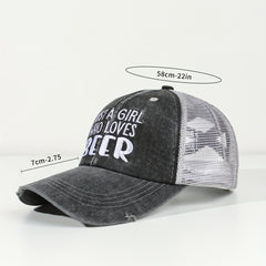 Beer Lover Ponytail Baseball Cap