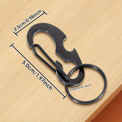 5pcs Stainless Steel Keychain Keyring for Camping Hiking