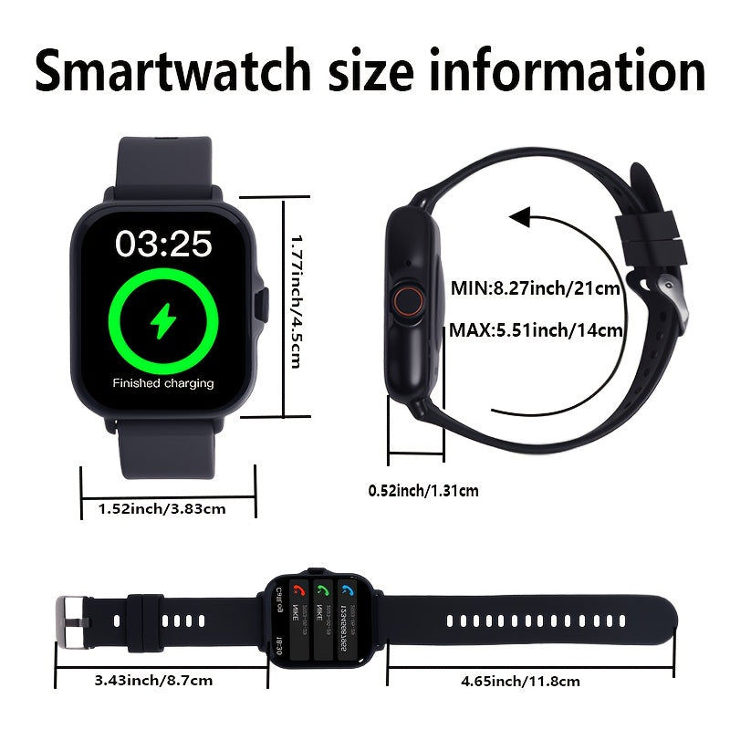 HD Touchscreen Smartwatch, Calling, Alerts, Music Playback