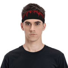 Death Metal Sports Headband - Red Dripping Blood Design