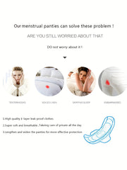 2 Pack Plus Size Period Underwear Women's Plus Eyelet Leakproof High Rise