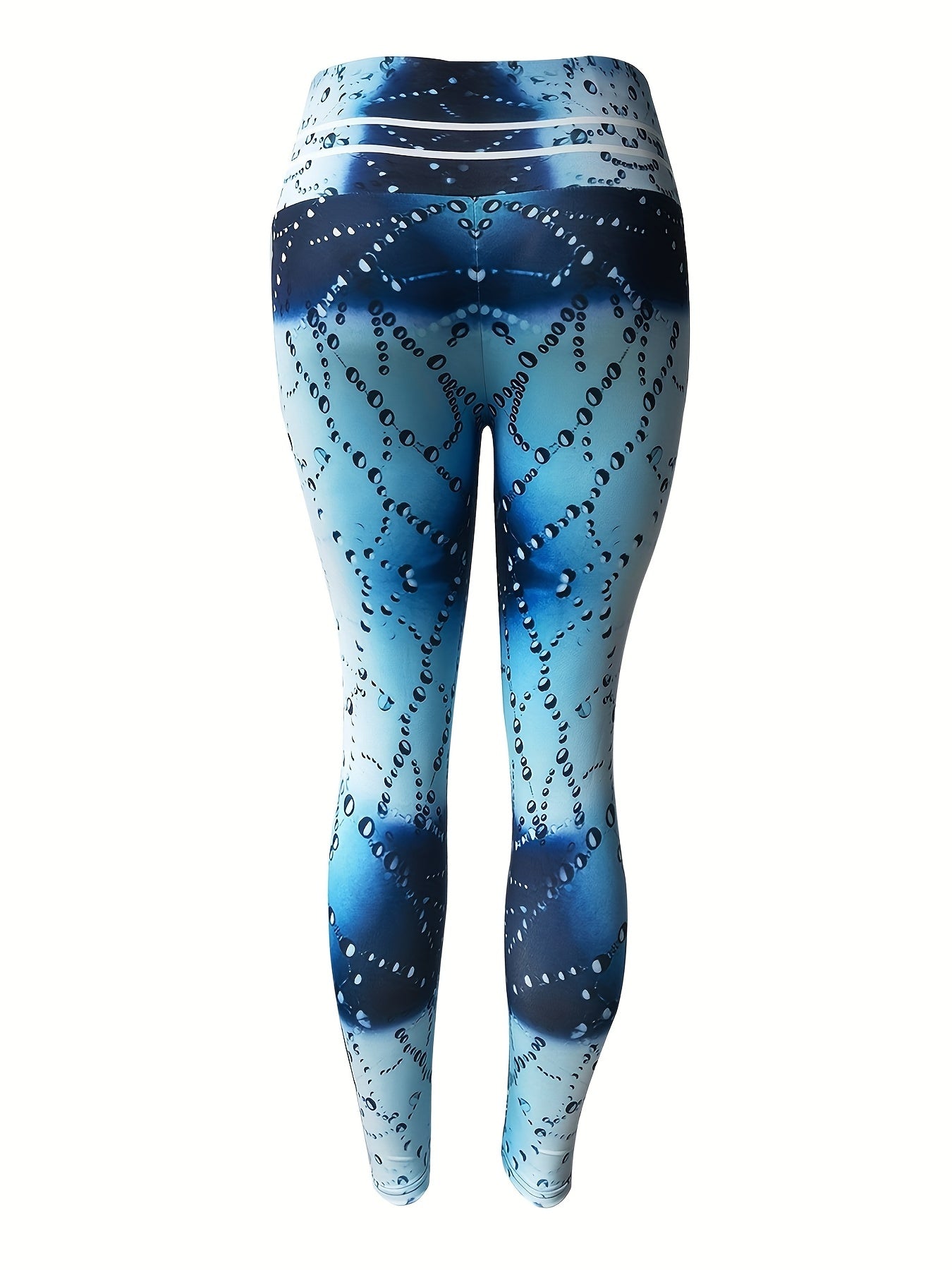 Block Print Fitness Yoga Pants High Stretch Running Workout Sports Leggings