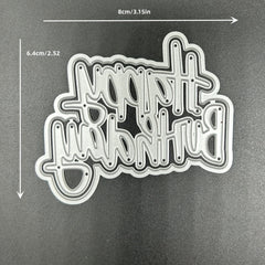 1pc Happy Birthday Metal Embossing Scrapbook Die