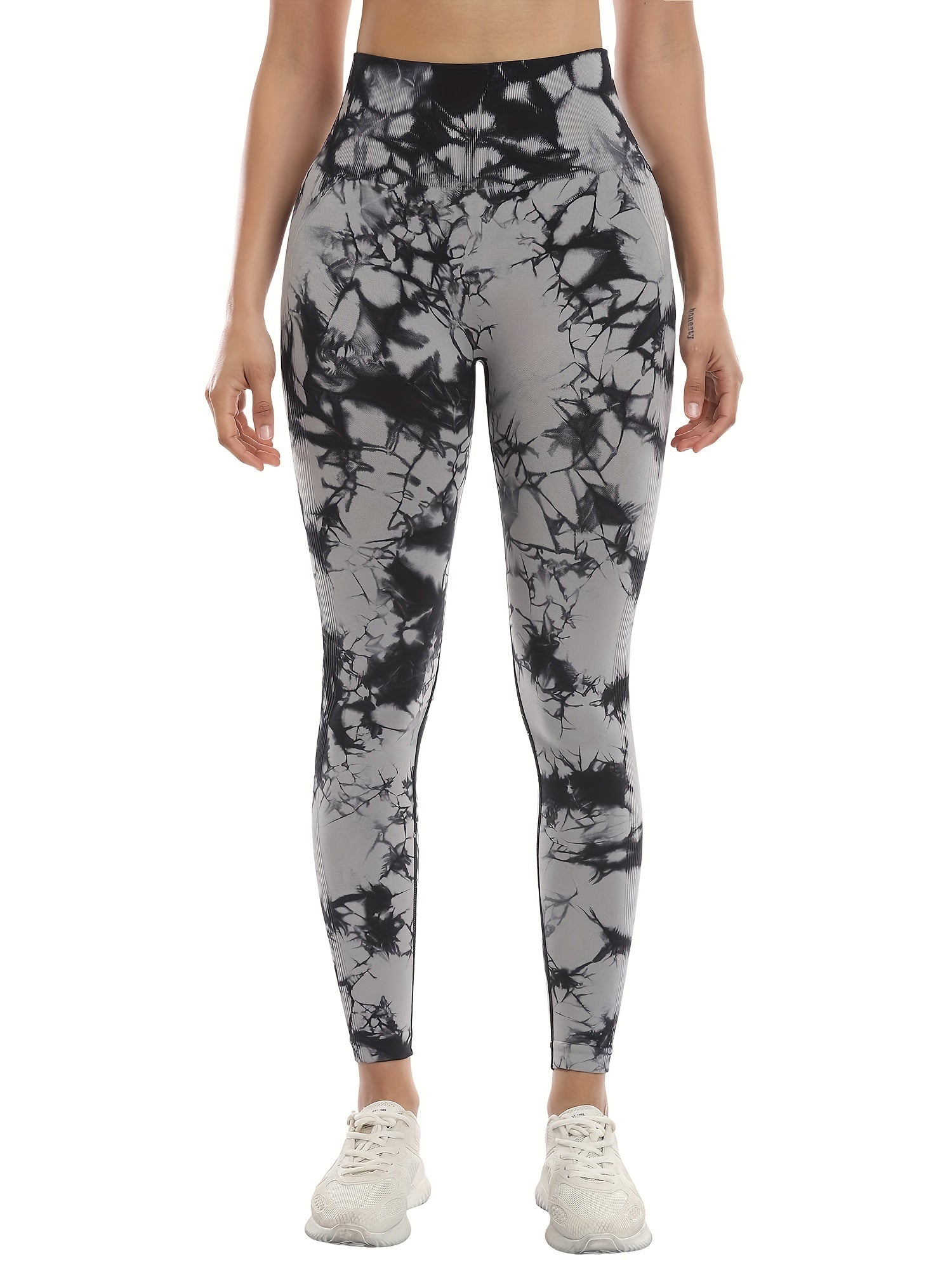 Tie Dye Shorts & Leggings Set - Yoga Running Activewear