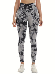 Tie Dye Shorts & Leggings Set - Yoga Running Activewear