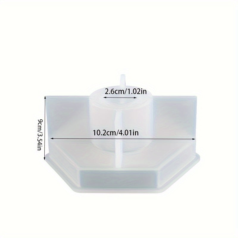 DIY Cement Hexagon Candle Holder Silicone Mold for Concrete Plaster Clay