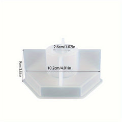 DIY Cement Hexagon Candle Holder Silicone Mold for Concrete Plaster Clay