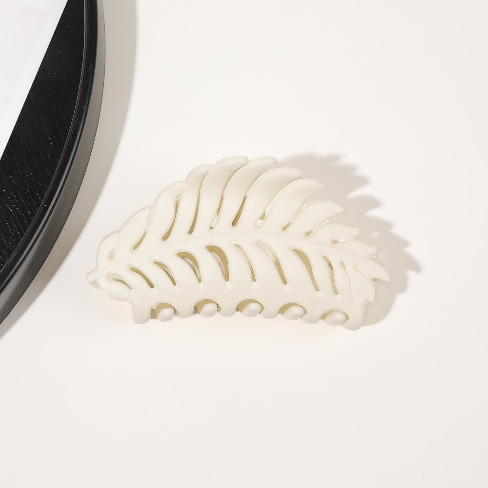Matte Leaf Hollow Hair Claw Clip Strong Hold Grip Hair Jaw Clip For Thick Hair