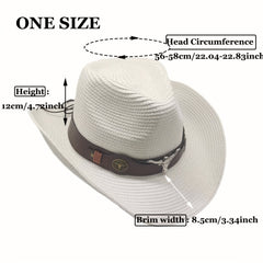 Western Sunhead Cowboy Hat Breathable Summer Gift For Men