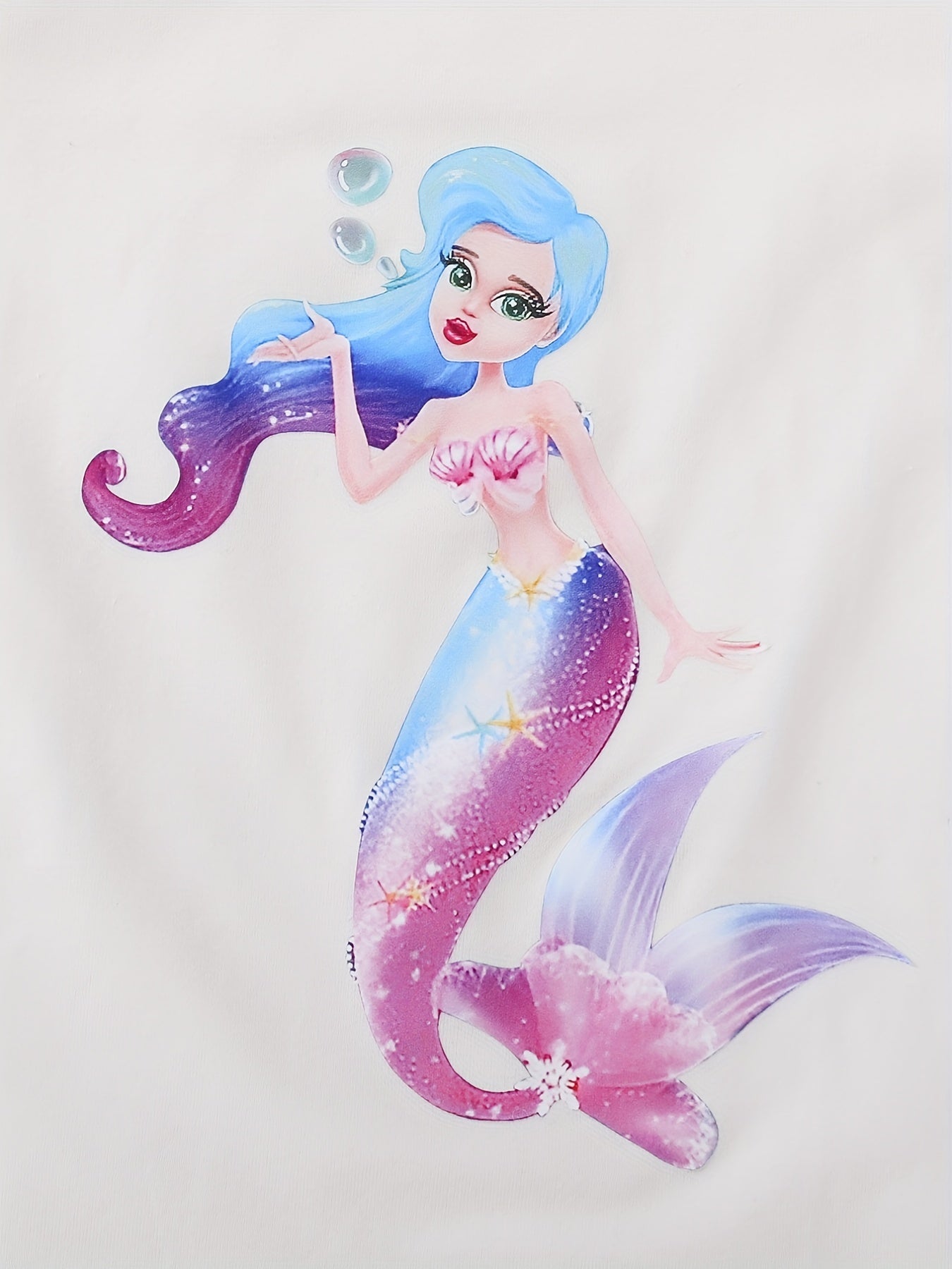 2pcs Toddler Girls Mermaid T Shirt & Pants Set