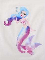 2pcs Toddler Girls Mermaid T Shirt & Pants Set