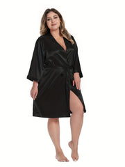 Butterfly & Letter Pattern Kimono Robe