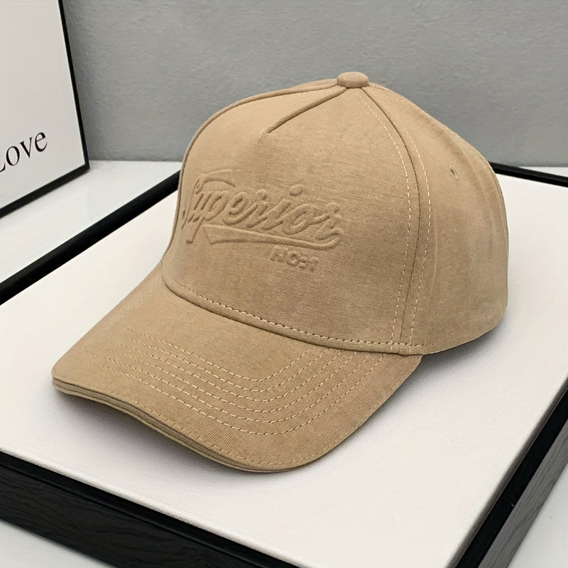 Adjustable Men's Peaked Cap With Letter Embroidery for Outdoor Activities