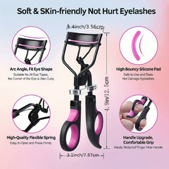 Eyelash Curlers Kit with Eyelash Applicator Tool and Grooming Brush