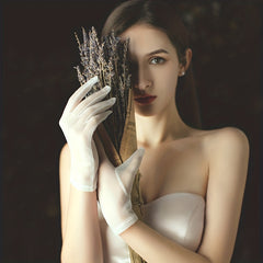 Mesh Short Gloves Thin Mesh Gloves Wedding Prom Women's Accessories