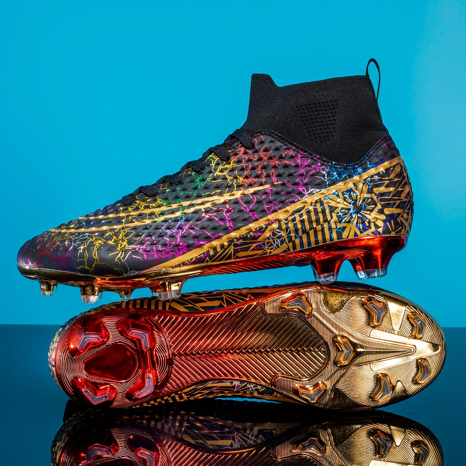 Professional Anti-skid Lace Up AG Soccer Cleats
