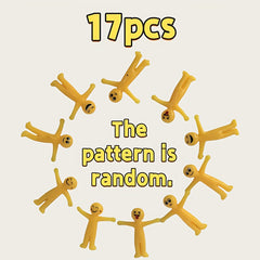 22pcs Yellow Figure Toys Soft Rubber for Christmas Party Decorations