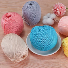 50g Crochet Silk Milk Fleece Yarn For Knitting Doll Sweater Hat DIY