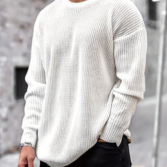 Men's Casual Round Neck Pullover Sweater For Fall Winter
