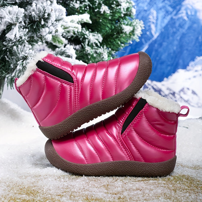 Kid's Snow Boots Fleece Lined Cozy Ankle Boots
