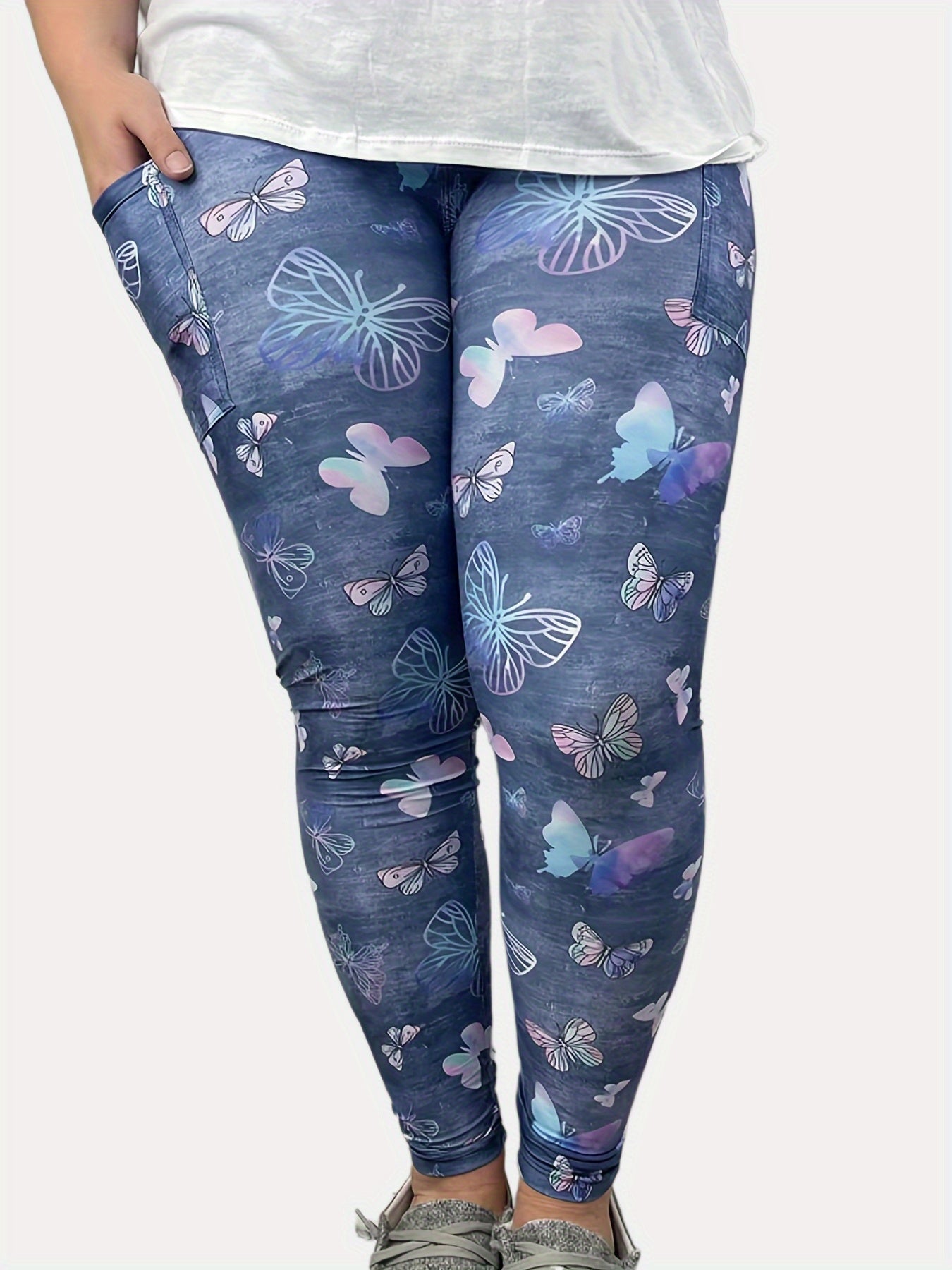 Butterfly Print High Rise Leggings