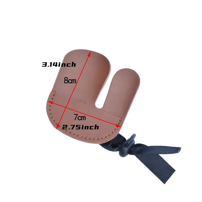 Archery Protective Gear Set 3 Finger Leather Arm Guard Bracers Finger Tabs
