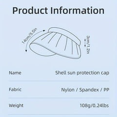 Wide Brim Shell Visor Hat Lightweight Ponytail UV Protection Sun Hat