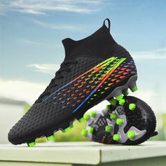 Boy's High Top Non Slip Football Cleat with Spikes