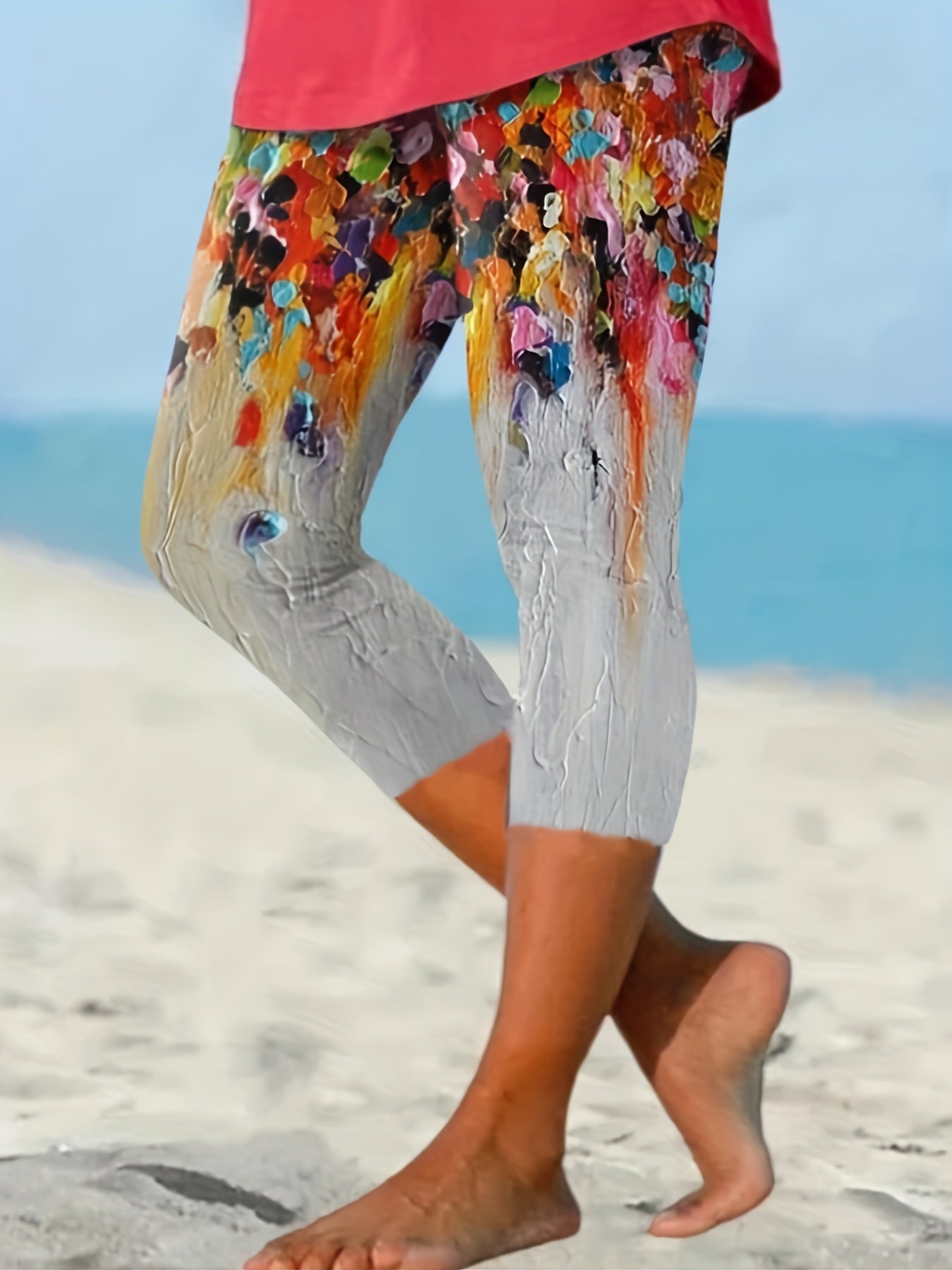 Skinny Capris Leggings Casual Crop Leggings for Women